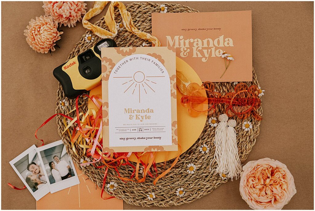 flay lay of the citrus inspired creative shoot