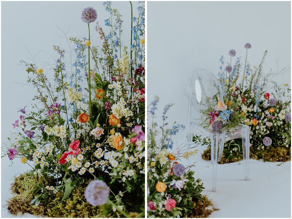 spring meadow florals, vibrant florals, wildflowers