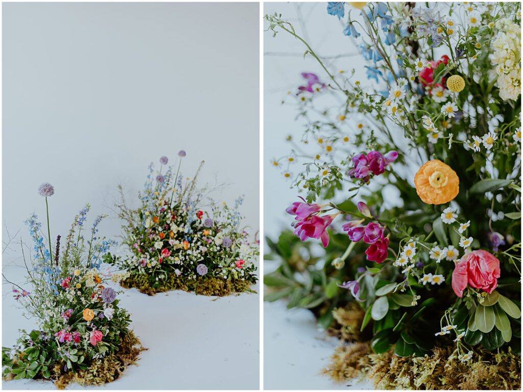 spring meadow florals, vibrant florals, wildflowers