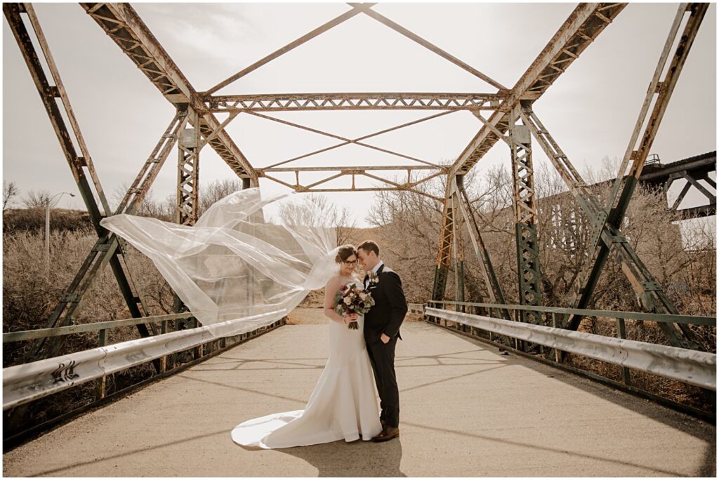 wedding couple portrait for elegant spring wedding